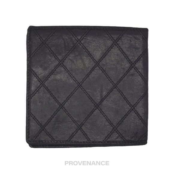 🔴 Chanel 6CC Bifold Wallet - Black Quilted Calfskin - Picture 2 of 8